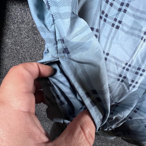 Vintage Catalina Blue Plaid Nylon‎ Windbreaker Pullover Blue Men's XL Golf 90s - Picture 13 of 16